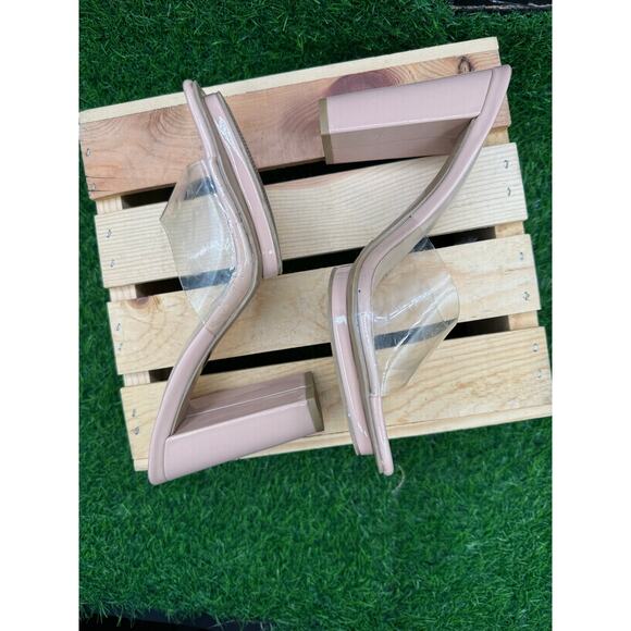 Wild Diva Lounge - Open Toe Heels-Light Pink-Size 9W - Picture 9 of 10